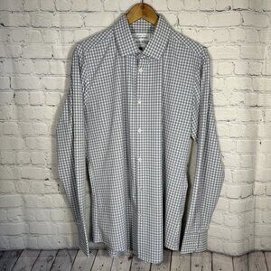 Mizzen+Main Leeward Mens Large Trim Fit Plaid Long Sleeve Button Front Shirt